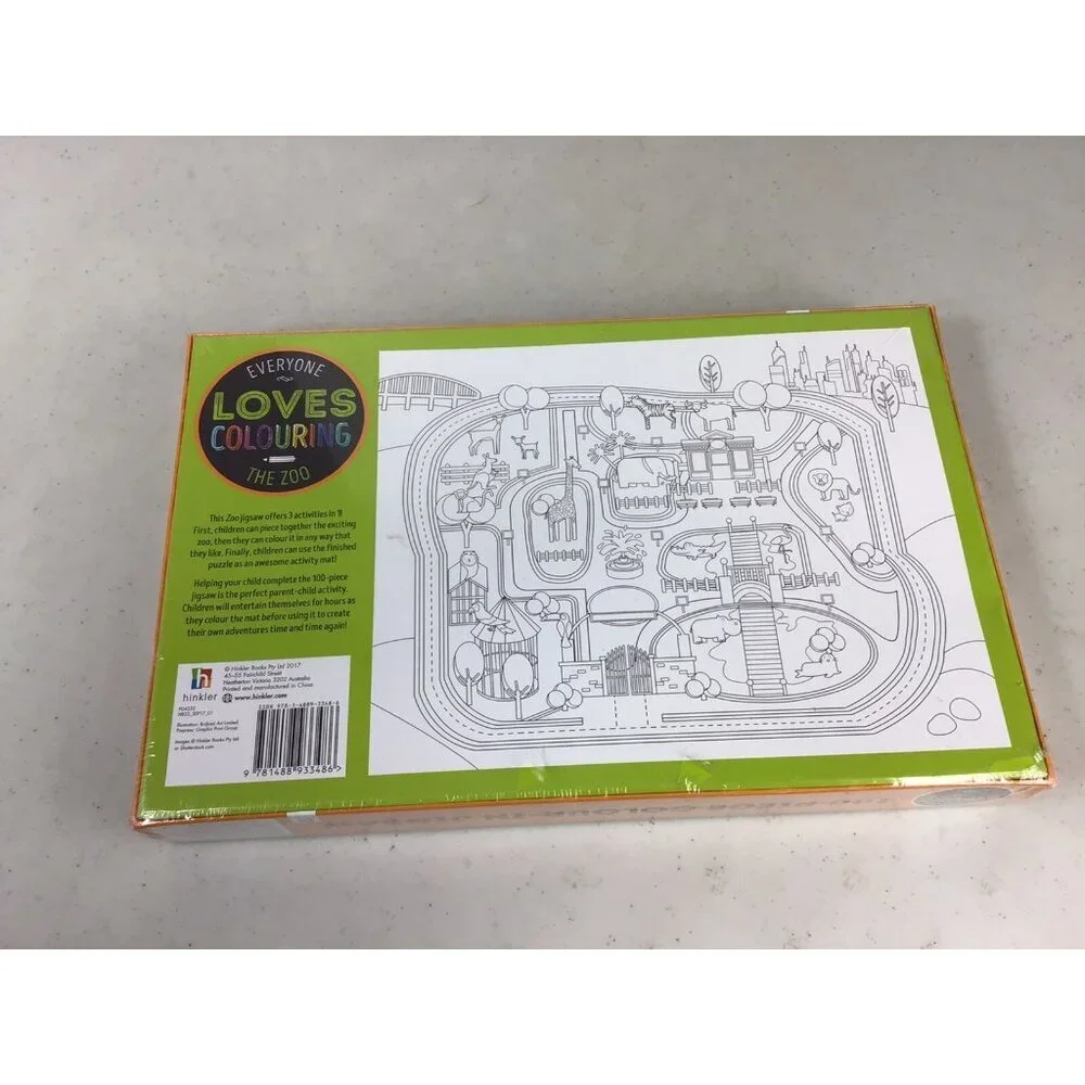 Zoo Puzzle 100 Piece Kaleidoscope Coloring Jigsaw NEW